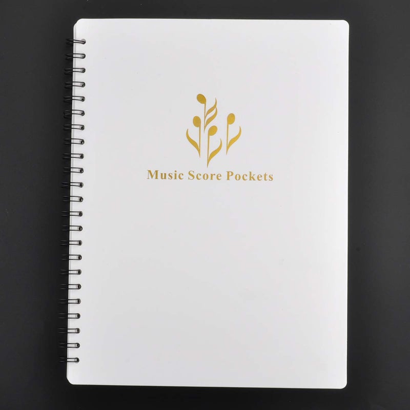 KingPoint Music Sheet File Paper Storage Folder Creative Change Spectrum Folder A4 Letter Size Double Side Sheet Music Folder File for Holding Sheet Music and Files Etc (White) - Image 1